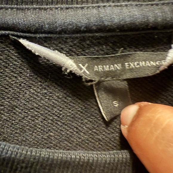 Armani Exchange Charcoal Women's Crew Neck Sweater Size Small - Picture 2 of 4